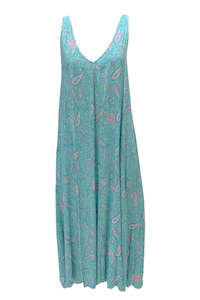 Womenswear: Mia Maxi Dress - Turquoise Paisley