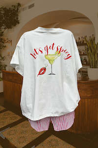 Let's Get Spicy Tshirt Set - Red/white Stripe