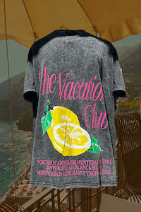 Vacation Club Lemon Tee - Black