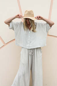 Womenswear: Maggie Crop - Natural Linen