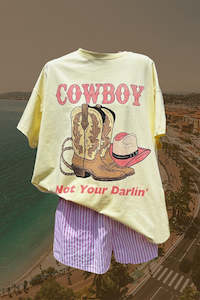 Womenswear: Cowboy T-Shirt Set - Yellow