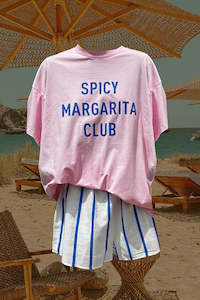 Womenswear: Spicy Margarita Club T-Shirt Set - Pink/Blue