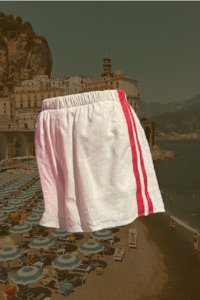 Beige/Red Racer Shorts