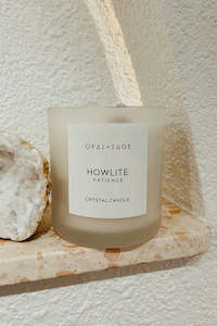 Howlite Crystal Candle - Large