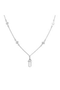 Crystal Alignment Necklace - Silver