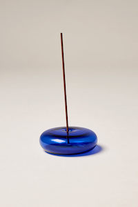 Glass Vessel Incense Holder - Cobalt