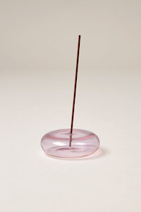 Glass Vessel Incense Holder - Pink