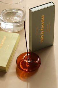 Glass Vessel Incense Holder - Amber