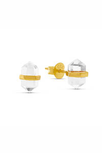 Empress Crystal Studs - Gold