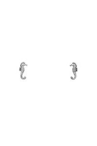 Baby Seahorse Studs - Silver