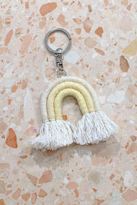 Rainbow Arch Keyring - Cream