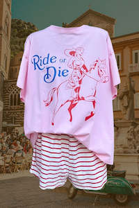 Ride or Die Short Set - Pink/Blue/Red