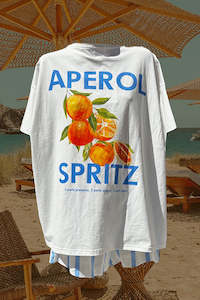 Womenswear: Aperol Spritz Short Set - White/Blue