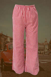 Red/White Gingham Lounge Pant