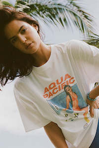 Aqua Pacific Tee - White