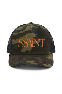 Womenswear: SŚAINT Camo Trucker Cap