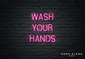 Neon sign: Wash Your Hands - LED Neon Sign