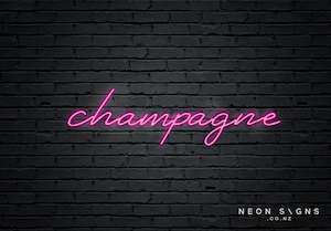 Neon sign: Champagne - LED Neon Sign