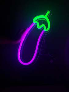 Eggplant Emoji - LED Neon Sign