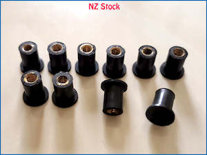 M5 5mm Rubber Well Nut Windscreen & Fairing Wellnuts 10pcs