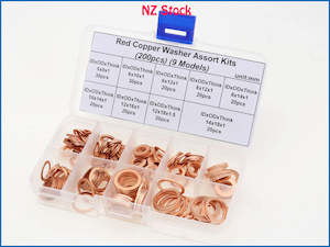 200pcs Assortment Copper Washers