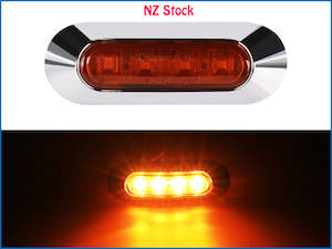 12V / 24V Amber LED Caravan Truck Trailer Side Marker Light E-Marked