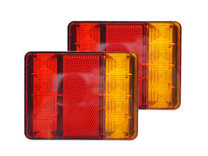 2pcs 12V 8 LED Truck Trailer Tail Lights Taillight Brake Lights