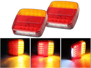 2pcs 12V 26 LED Truck Trailer Tail Lights Taillight Brake Lights