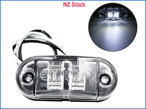 12V/24V White LED Side Marker Light for Car Trailer Truck E-Marked