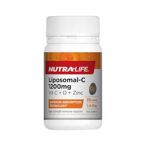 Nutra-Life Liposomal-C 1200mg Vit C + D + Zinc