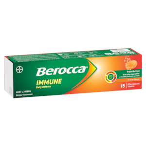 Berocca Immune Daily Defence Orange Flavour Effervescent Tablet