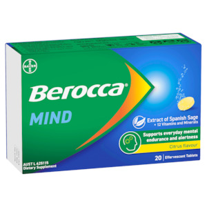 Berocca Mind Citrus Flavour Effervescent Tablets