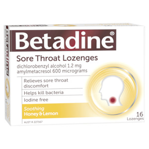 Betadine Sore Throat Lozenges - Honey & Lemon