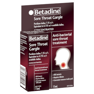 Betadine Sore Throat Gargle - Concentrated