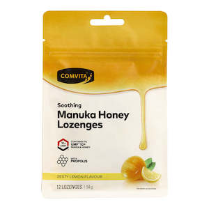 Comvita Manuka Honey Lozenges Zesty Lemon Flavour