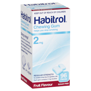 Habitrol Chewing Gum 2mg Regular Strength - Fruit Flavour