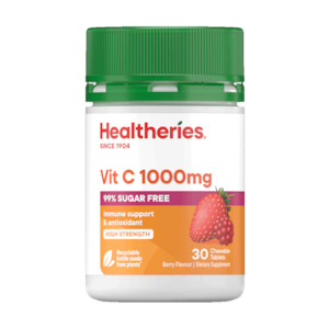 Healtheries Berry Vit C 1000mg Chewable Tablets