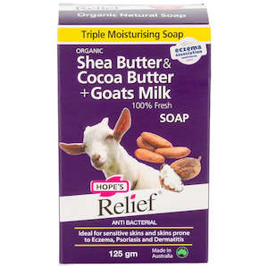 Hopes Relief: Hope's Relief Shea Butter & Cocoa Butter + Goats Milk Soap