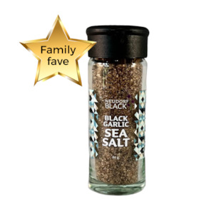 Black Garlic Sea Salt 80gm shaker jar