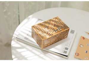 Japanese Handmade Puzzle Box 4 Sun 27 Steps Yosegi/Ichimatsu