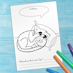 Tiger’s Printable NVC Kids Colouring Activity