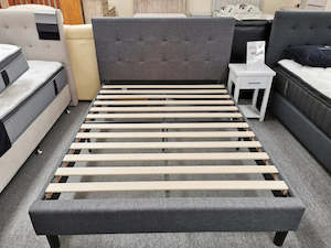 Furniture: Shirley Fabric Bed in Single / King Single / Double / Queen from