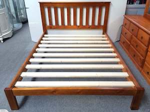 Furniture: Claire Solid Pine Wood Bed in /Single/King Single/Double/Queen/King from