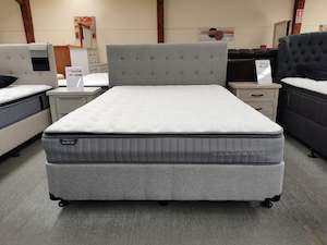 Queen Bed 2Pcs: NZ Made Base with Pillow Top Mattress