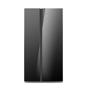 Furniture: Midea 584L  Fridge Freezer Black Glass