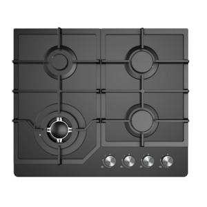 Midea 60cm Gas Cooktop Black Glass