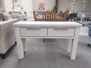 Amanda Hall Table White Wash Rustic Finished