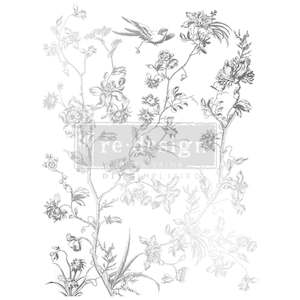 Artist supply: Redesign KACHA Decor Transfer-Silver Bird