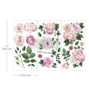 Artist supply: Redesign Decor transfer-Delicate Roses-Small 3 sheets