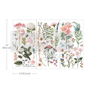 Artist supply: Redesign Decor transfer-Botanical Paradise-Small 3 sheets